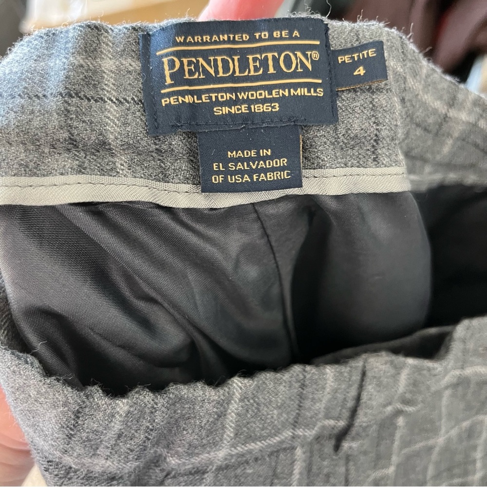 Pendleton Virgin Wool Plaid Windowpane Gridded Pa… - image 6